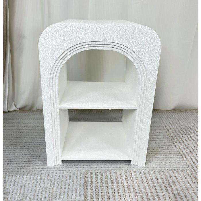 Mesa auxiliar Romimex Blanco Madera MDF 40 x 55 x 30 cm 1