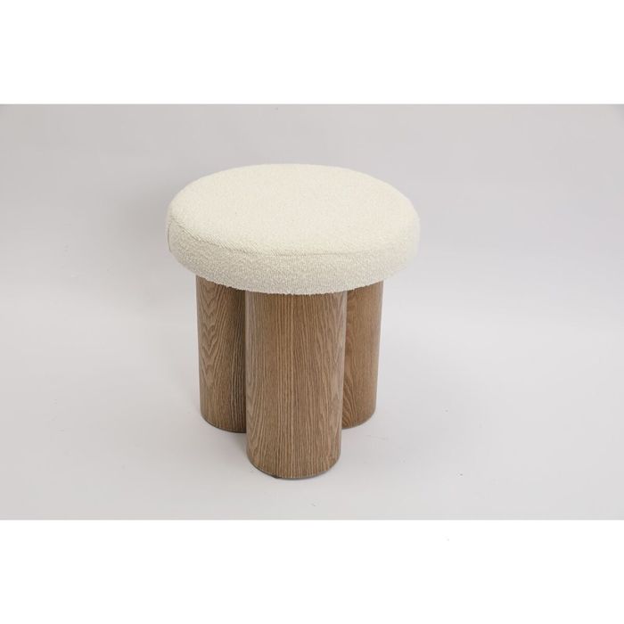 Mesa auxiliar Romimex Natural Poliéster Madera MDF 41 x 42 x 41 cm 1