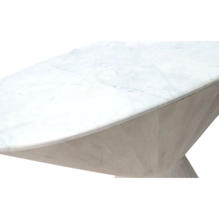 Consola Romimex Blanco Dorado 122 x 75 x 39 cm Cónica 1