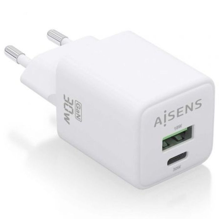 Cargador de Pared Aisens ASCH-30W2P037-W Blanco 30 W (1 unidad)