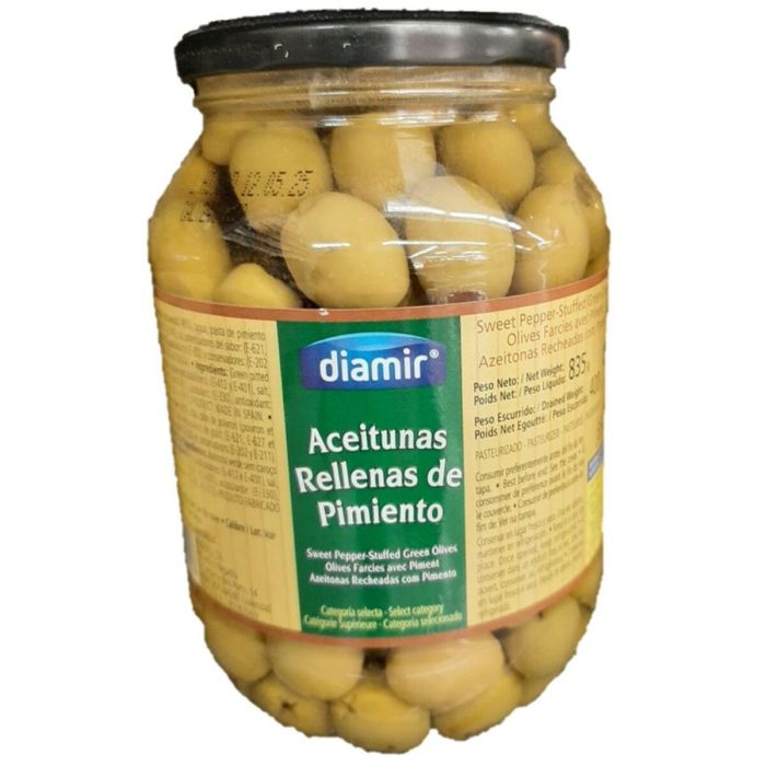 Aceitunas Manzanilla Diamir 835 ml Pimientos