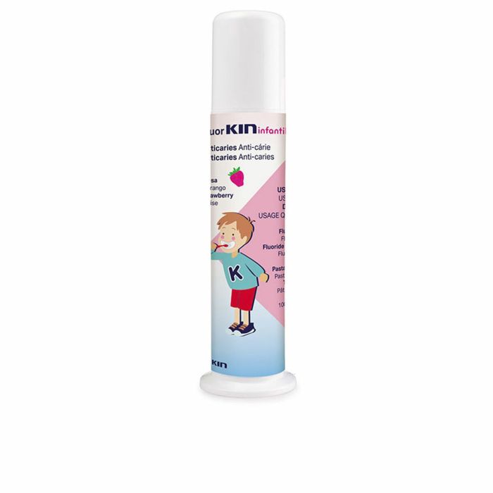Fluorkin infantil pasta dentífrica con dosificador #fresa 100 ml Fluorkin infantil pasta dentífrica con dosificador #fresa 100 ml