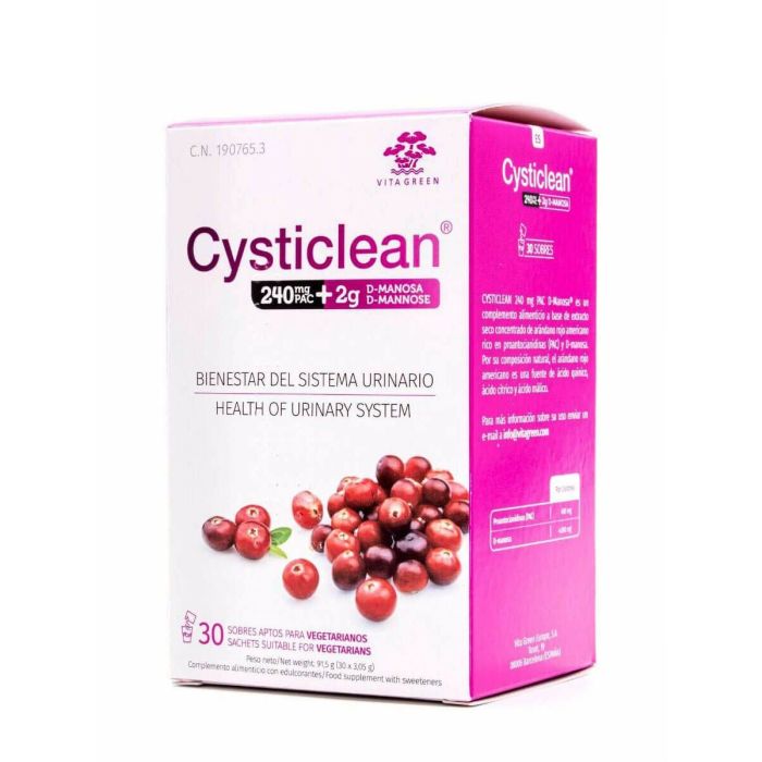 Cysticlean D-Manosa Con 240 mg Pac Y Arándano Rojo Sobres