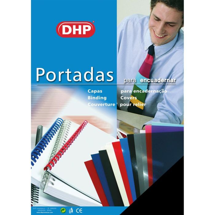 Dhp Tapas Encuadernación 450 Micras A3 Polipropileno Negro -Pack 100-