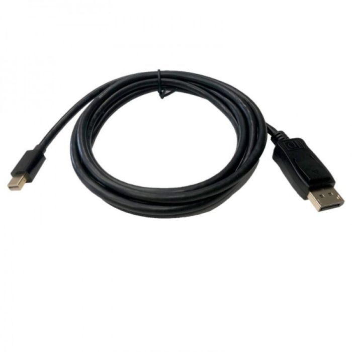 Cable Mini Displayport 3GO CMDPDP-2M/ Mini Displayport Macho - Displayport Macho/ 2m/ Negro