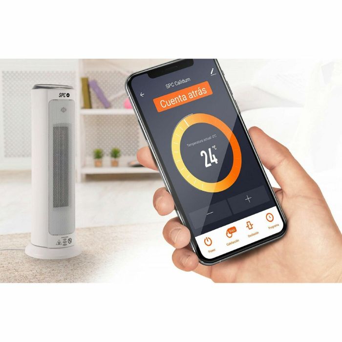Calefactor Vertical SPC 6451B WiFi 2000W Gris 2 Calefactor Vertical SPC 6451B WiFi 2000W Gris 2