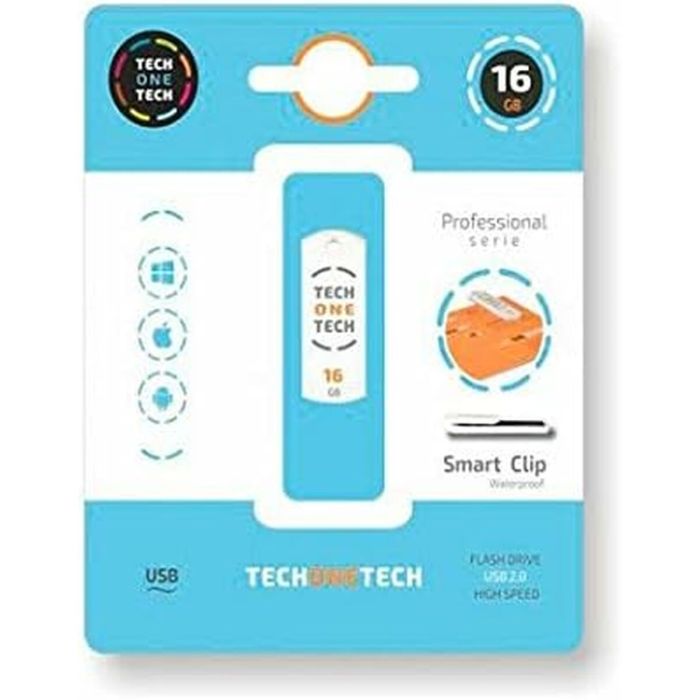 Pendrive 16GB Tech One Tech Pro Smart Clip USB 2.0