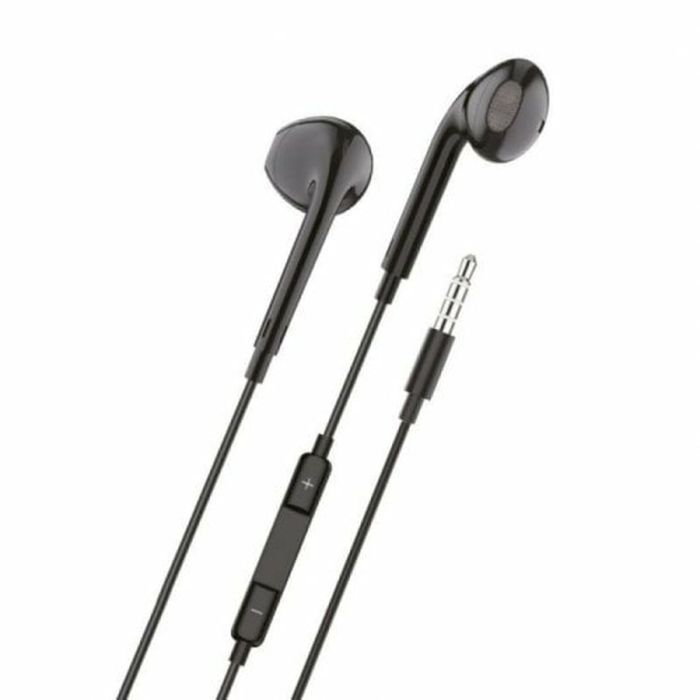 Auriculares eartech negros, conector mini-jack. tech one tech