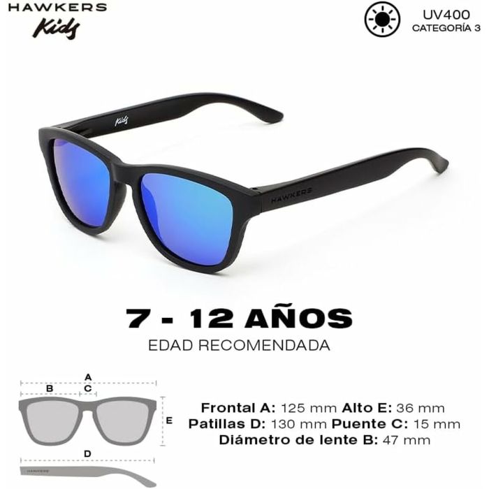 Gafas de Sol Infantiles Hawkers One Kids Sky Ø 47 mm Negro 2