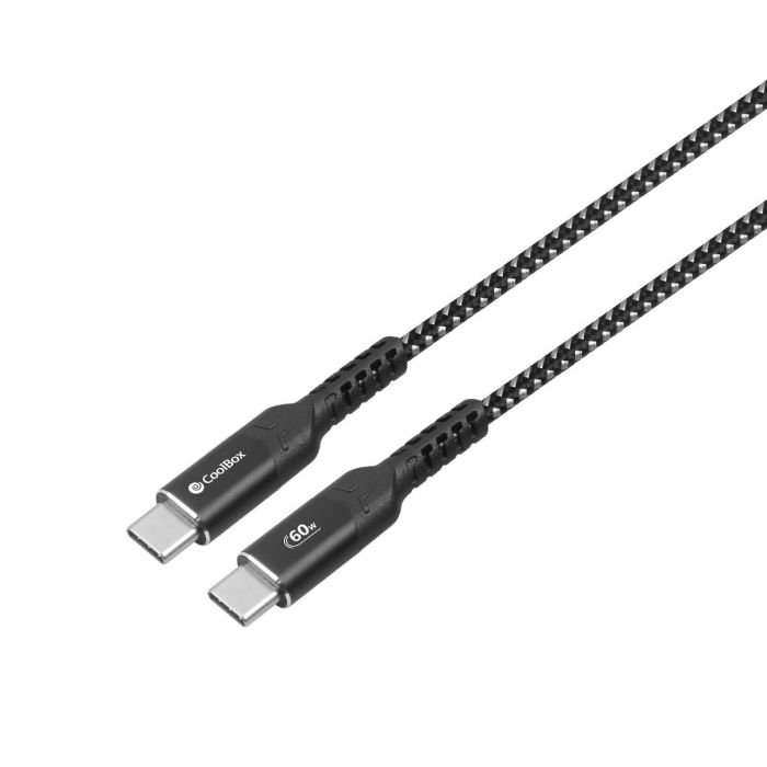 Cable USB-C CoolBox COO-CAB-UC-60W Negro 1,2 m 3