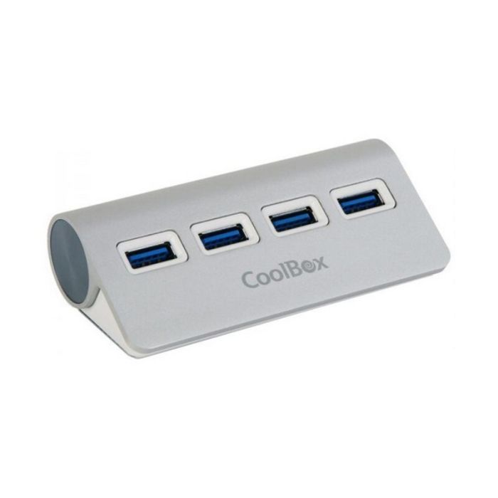 Hub USB CoolBox COO-HU4ALU3 Aluminio (4 Puertos) 1