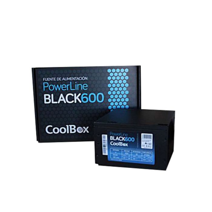 Fuente de Alimentación CoolBox COO-FAPW600-BK ATX 600W Negro Ø 12 cm x 1 2