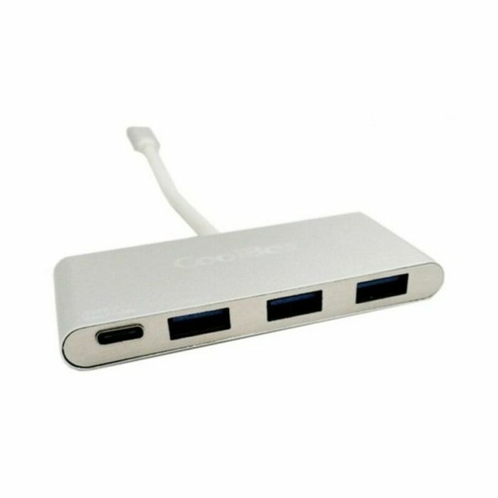 Hub USB C CoolBox COO-HUC3U3PD Aluminio Blanco 1