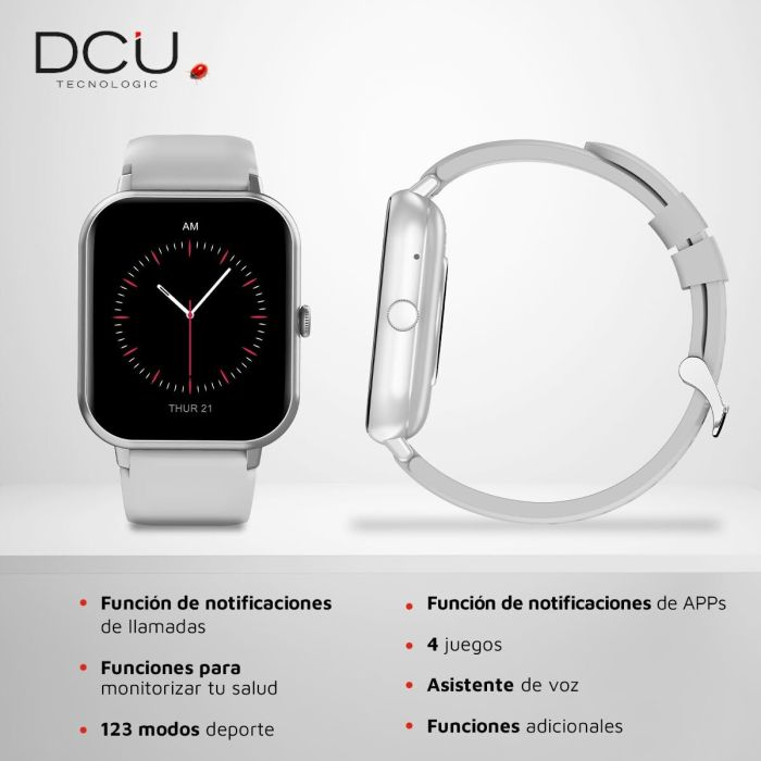 Smartwatch DCU CURVED GLASS PRO 1,83" Gris 1