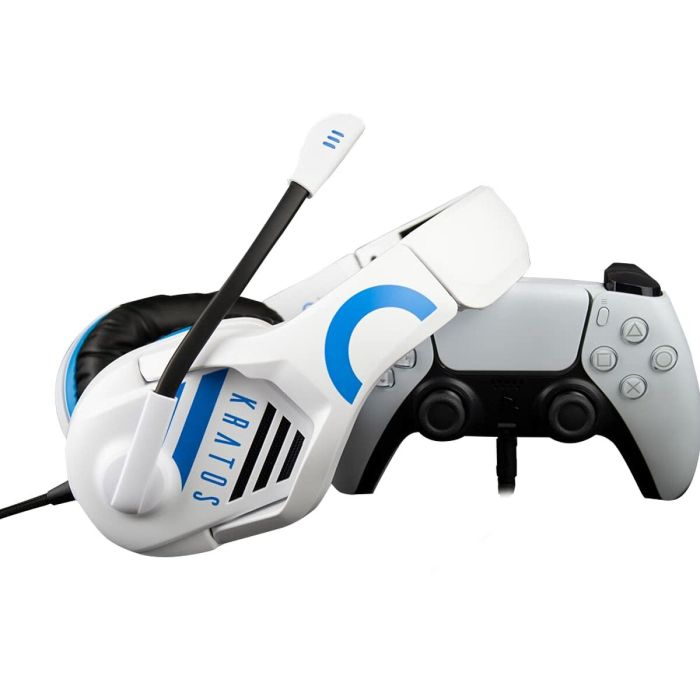 Auriculares con Micrófono Gaming FR-TEC Kratos Blanco Azul/Blanco 2