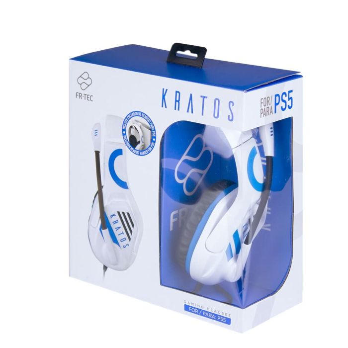 Auriculares con Micrófono Gaming FR-TEC Kratos Blanco Azul/Blanco 1
