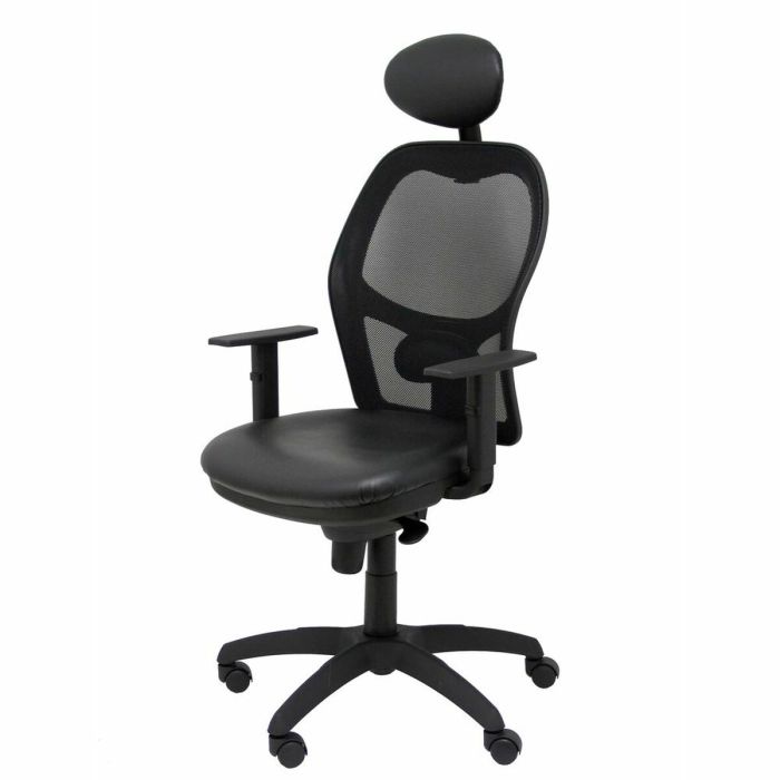 Silla de Oficina con Cabecero Jorquera similpiel P&C SNSPNEC Negro 3