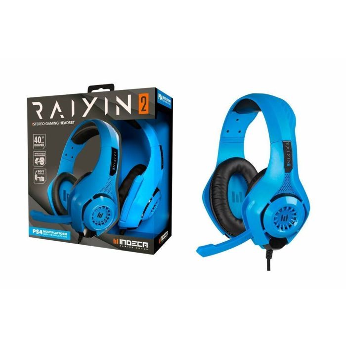 Auriculares con Micrófono Gaming Indeca Raiyin 2.0 Azul