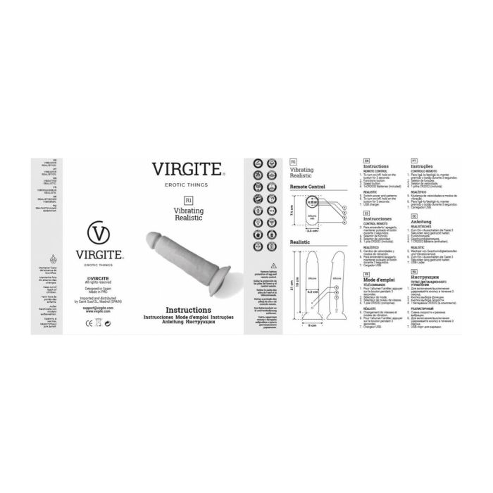 Vibrador realista Virgite 19 cm 2