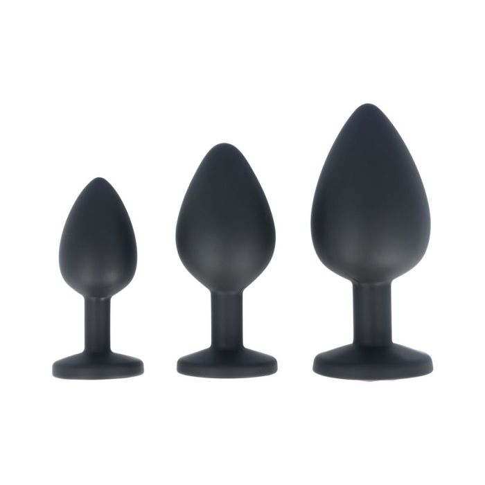 Plug Anal Virgite Negro Silicona Set 3 Piezas 6