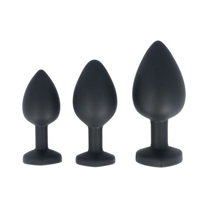 Plug Anal Virgite Negro Silicona Set 3 Piezas 6