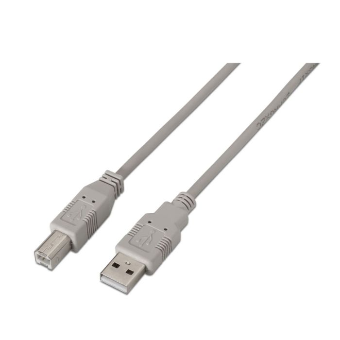 Aisens cable usb 2.0 impresora tipo a/m - b/m beige 1,0m