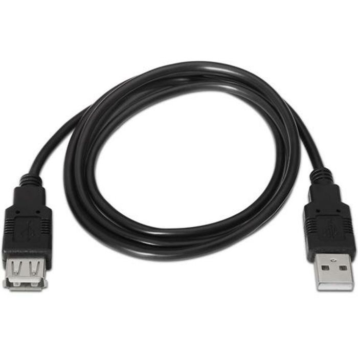 Aisens Cable Usb 2.0 Tipo A-M - A-H Negro 1,0M