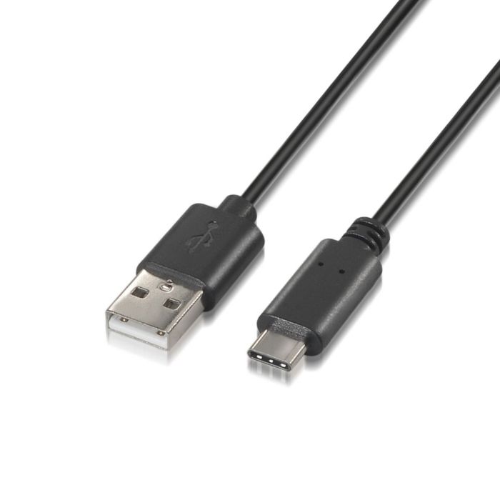 Aisens Cable Usb 2.0 3A Tipo Usb-C-M - A-M Negro 1,0M