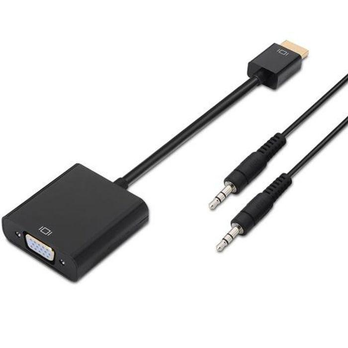 Adaptador HDMI a SVGA con Audio Aisens A122-0126 Negro 10 cm