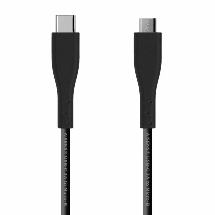 Aisens Cable Usb 2.0 3A Tipo Usb-C-M - B-M Negro 1,0M