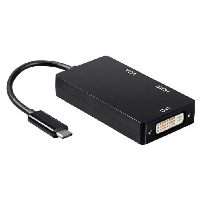 Adaptador USB C a VGA/HDMI/DVI Aisens A109-0343 Negro 15 cm 1