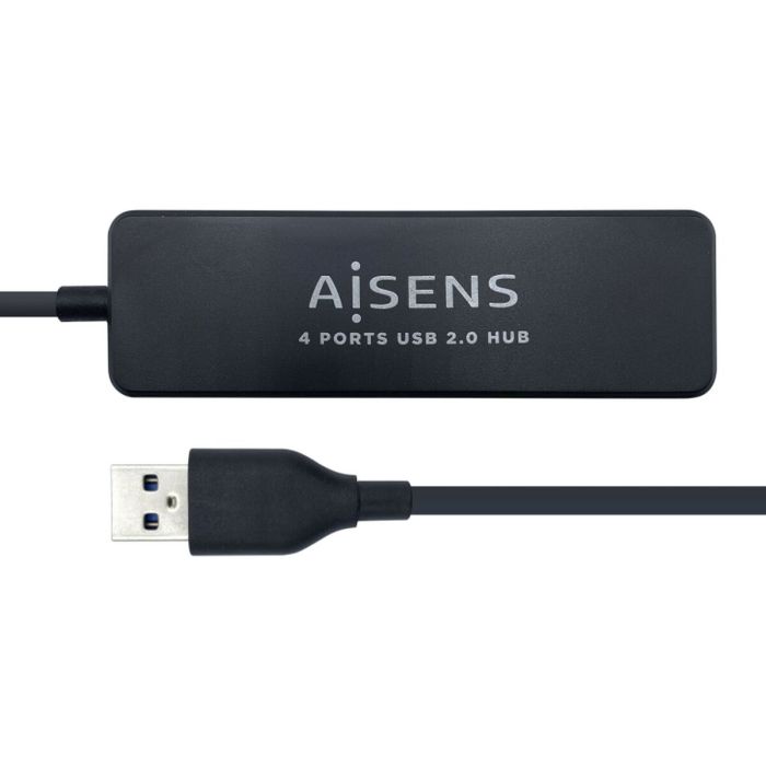 Aisens Hub Usb 2.0 Tipo A-M - 4Xtipo A-H Negro 30 cm