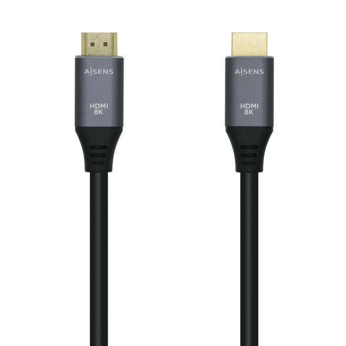 Aisens Cable Hdmi V2.1 Premium Alta Velocidad Hec 8K@60Hz 48 grbps A-M - A-M Gris-Negro 2,0 M