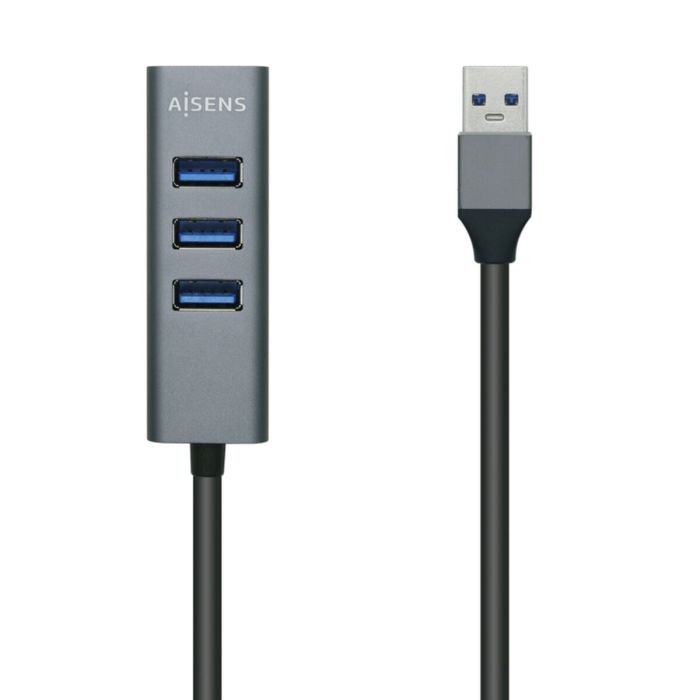 Hub USB Aisens A106-0507 Gris Aluminio