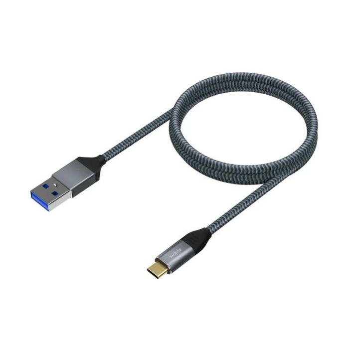 Cable USB-C a USB Aisens A107-0631 Gris 1 m 2
