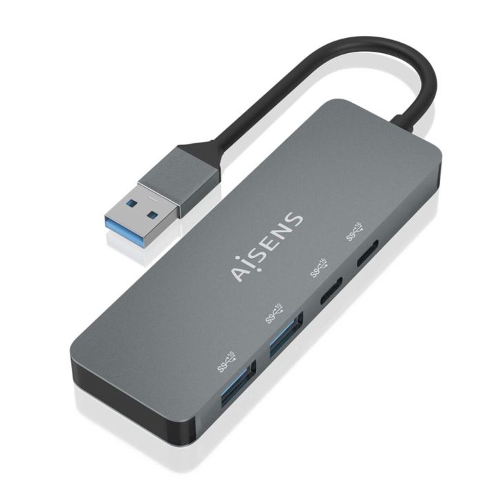 Hub USB Aisens A106-0696 Gris (1 unidad)