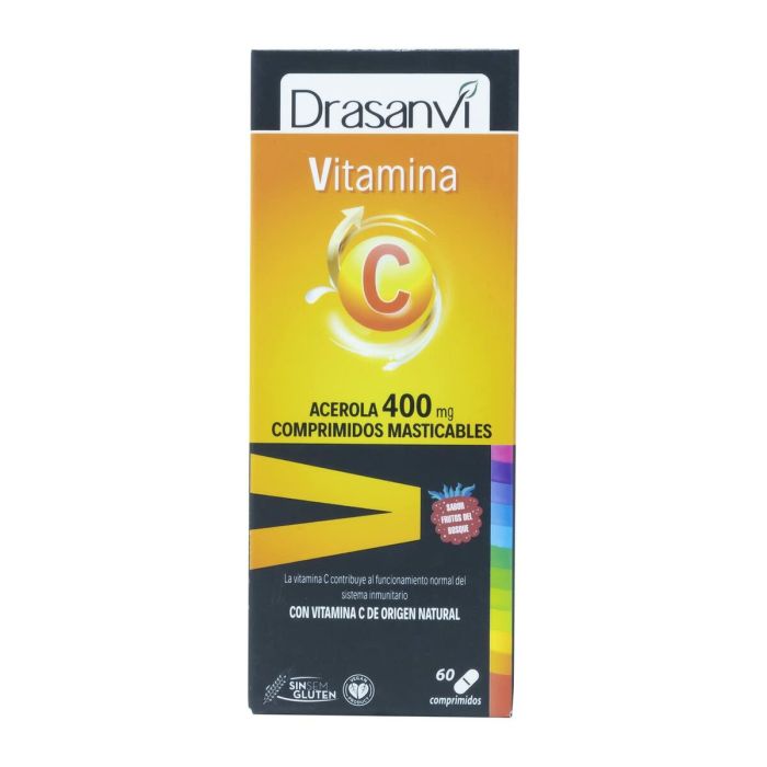 Complemento Alimenticio Drasanvi    Vitamina C 60 unidades Frutas del Bosque 1