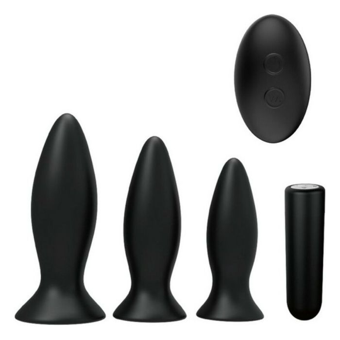 Set Erótico Plug Anal S Pleasures Negro (3 pcs)