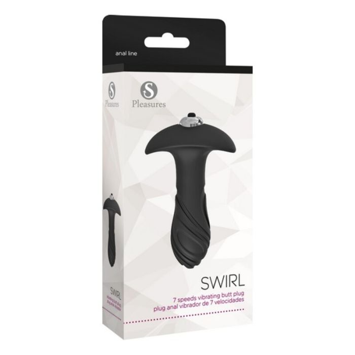 Plug Anal S Pleasures Swirl Negro Negro/Plateado 1