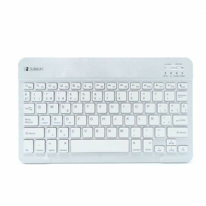 Teclado Compacto Inalámbrico por Bluetooth Subblim Smart/ Plata