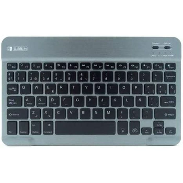 Teclado Compacto Inalámbrico por Bluetooth Subblim Smart Backlit/ Gris