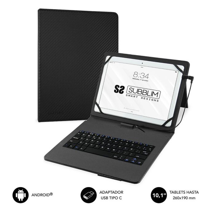 Funda para Tablet y Teclado Subblim SUB-KT1-USB001 Negro Qwerty Español 2