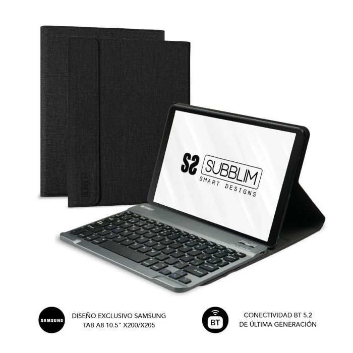 Funda para Tablet y Teclado Subblim SUBKT3BTS055 Negro Qwerty Español QWERTY 6