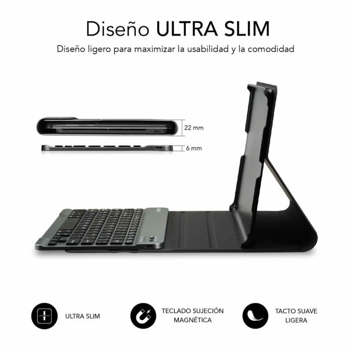 Funda para Tablet y Teclado Subblim SUBKT3BTS055 Negro Qwerty Español QWERTY 5