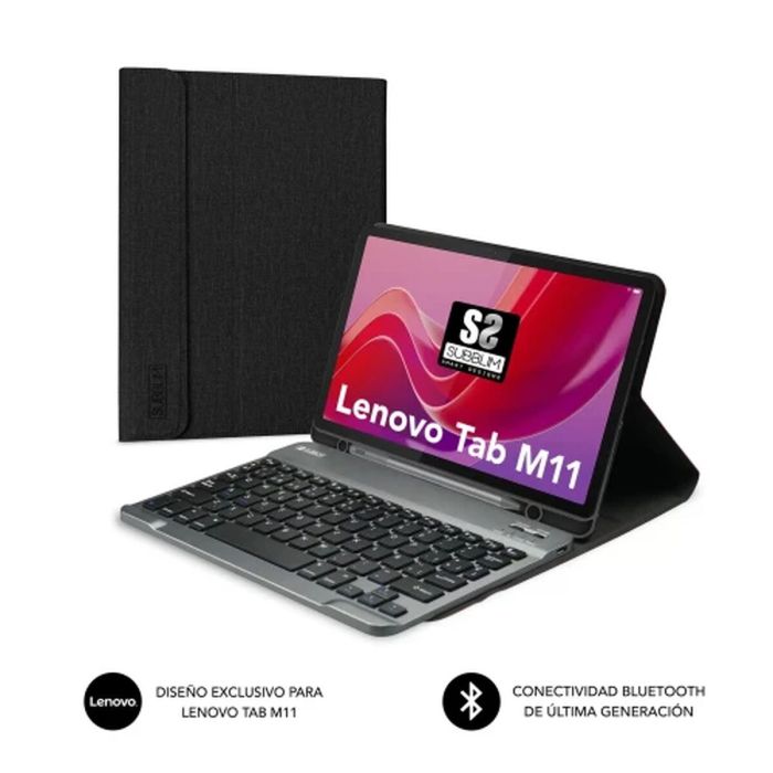 Funda para Tablet Subblim M11 Negro Qwerty Español QWERTY 1