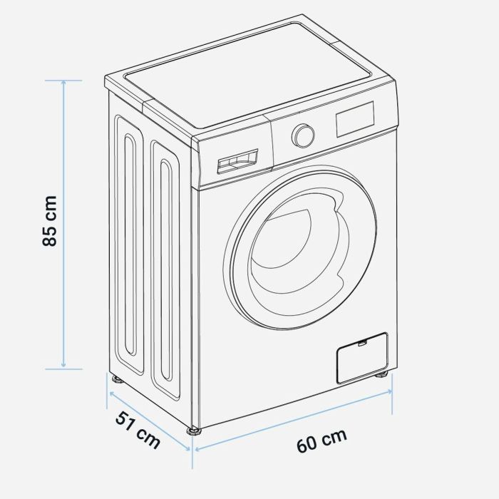 Lavadora Universal Blue IBIZA 4008W 1200 rpm 8 kg 2