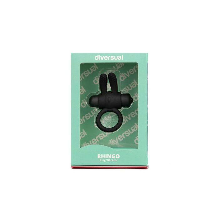 Anillo Conejito Vibrador Diversual Negro 5