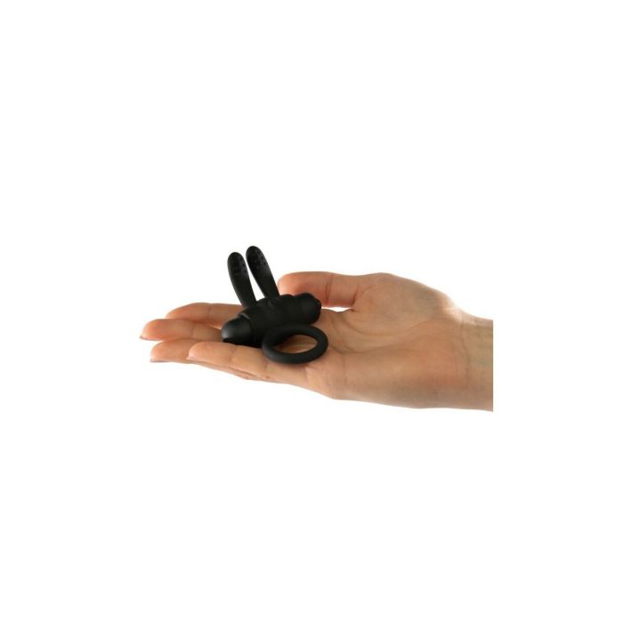 Anillo Conejito Vibrador Diversual Negro 3