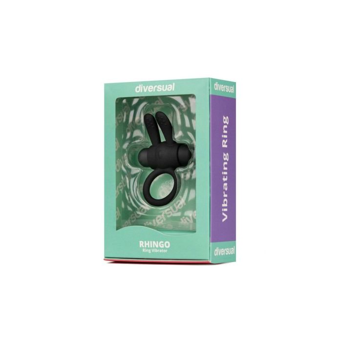 Anillo Conejito Vibrador Diversual Negro 1