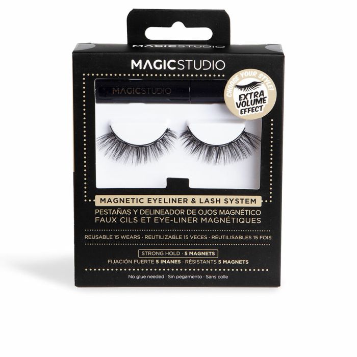 Set de pestañas postizas Magic Studio Extra volume Magnética 2 Piezas